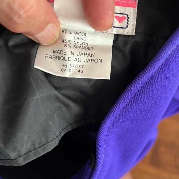 Vintage Obermeyer Women’s Blue Wool Blend Stirrup Ski Pants Made in Japan - Picture 9 of 10